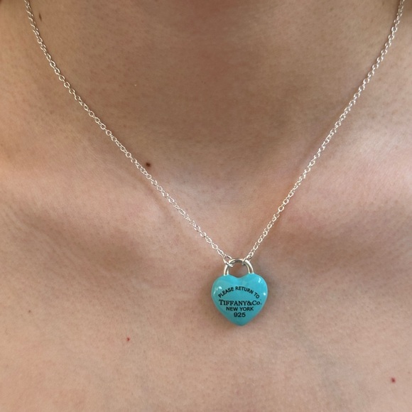 Tiffany & Co. Jewelry - Tiffany & Co. 925 Silver Necklace Heart Pendant authentic 100%